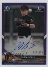 2018 Bowman Draft Chrome Pick Purple Refractor 145/250 Cadyn Grenier Auto 1bf5