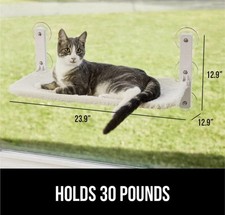 GORILLA GRIP Cat Window Perch, Foldable Cat Window Hammock Bed with 6 Large Suct