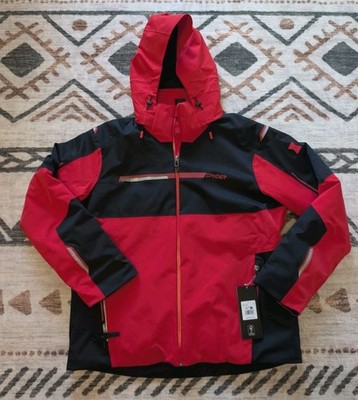 Spyder Titan Insulated Jacket Mens XL Ski Snowboard Red Black EXO Shield NEW
