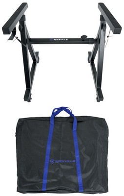Rockville Z40W Z-Style Keyboard Stand+Wheels+Bag Fits Samson Carbon 49