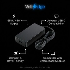 USB-C Power Adapter 65W/45W Fast Charger for Laptop Chromebook MacBook iPad Pro