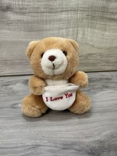 Russ Caress Soft Pets Teddy Bear Plush 5in Good Wish I Love You Vintage