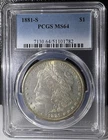 1881-S Toned $1 Morgan Silver Dollar PCGS MS64 (782)