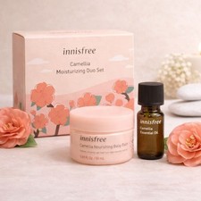 NEW Innisfree Camellia Moisturizing Duo Set Korean Skincare Gift 2PC Balm Oil