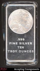 10 Troy oz .999 Fine Silver Buffalo Bar