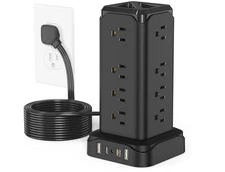 Power Strips with Surge Protection, PASSUS 6FT Flat Extension Cord with Multi
