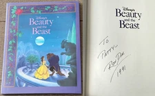 (1991) Walt Disney Beauty & the Beast Book SIGNED BY RON DIAS (cel drawing)