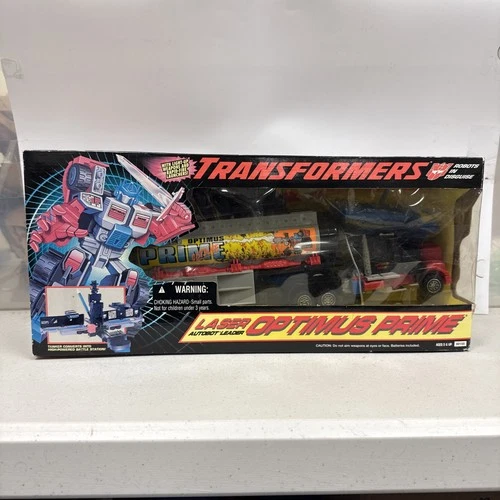 Vintage 1995 Transformers G2 LASER OPTIMUS PRIME W/Box Insert Accessories
