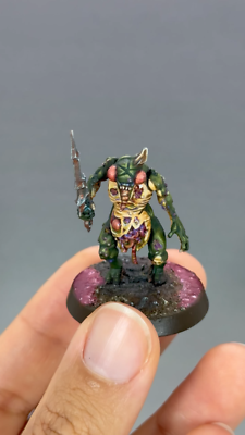 Painted Plaguebearer Miniature Nurgle Death Guard warhammer 40k