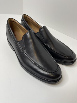 CLARKS UNSTRUCTURED MENS Black LEATHER SLIP ON LOAFER SIZE  display picture 3