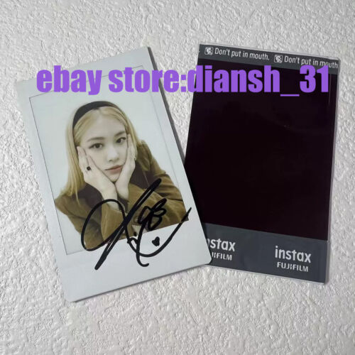 Foto autografiada firmada a mano Blackpink Rose fotografía Polaroid de 3"" #limitada - Imagen 3 de 5