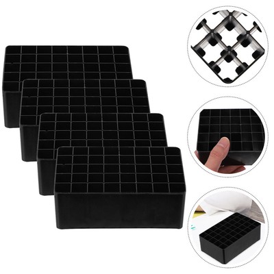  4 Pcs Clear Drawer Dividers Holder Marker Base PP Material Pen Black