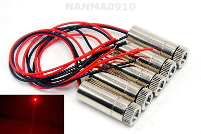 5pcs Adjustable 650nm 10mw Red Laser Module Focus Dot Head Positioning Lights