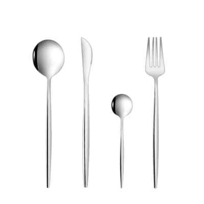 4Pcs Golden Cutlery Set Stainless Steel Tableware Flatware Set Dinnerware