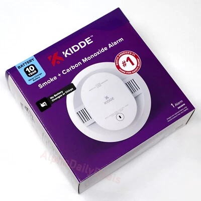Kidde Smoke Carbon Monoxide Detector Alarm LED Lights Battery Powered 2025