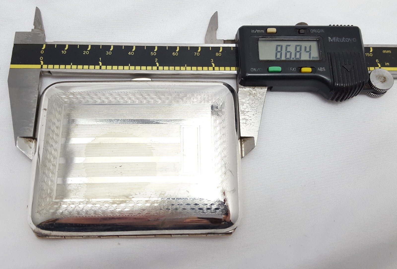 Vintage Silver Plate EAM USA Made Cigarette & Card Holder Box No Monogram