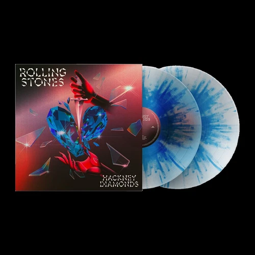 The Rolling Stones Hackney Diamonds (NEW 2 VINYL LP) Clear & Blue Splatter [NEW]