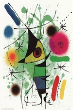 JOAN MIRO - SINGING FISH - ART POSTER 24x36 - 36704