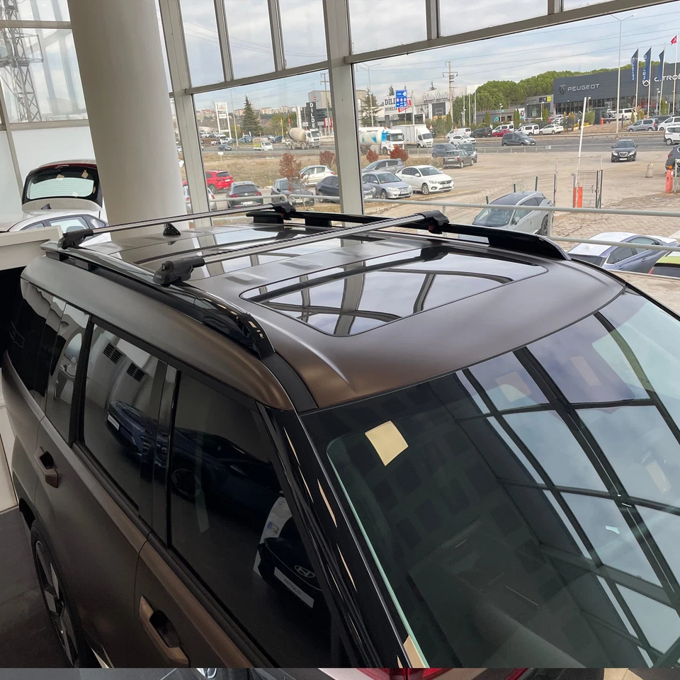 For Hyundai Santa Fe 2024-25 Roof Racks Cross Bars  Gray Anti-Theft System Foto 3 de 4