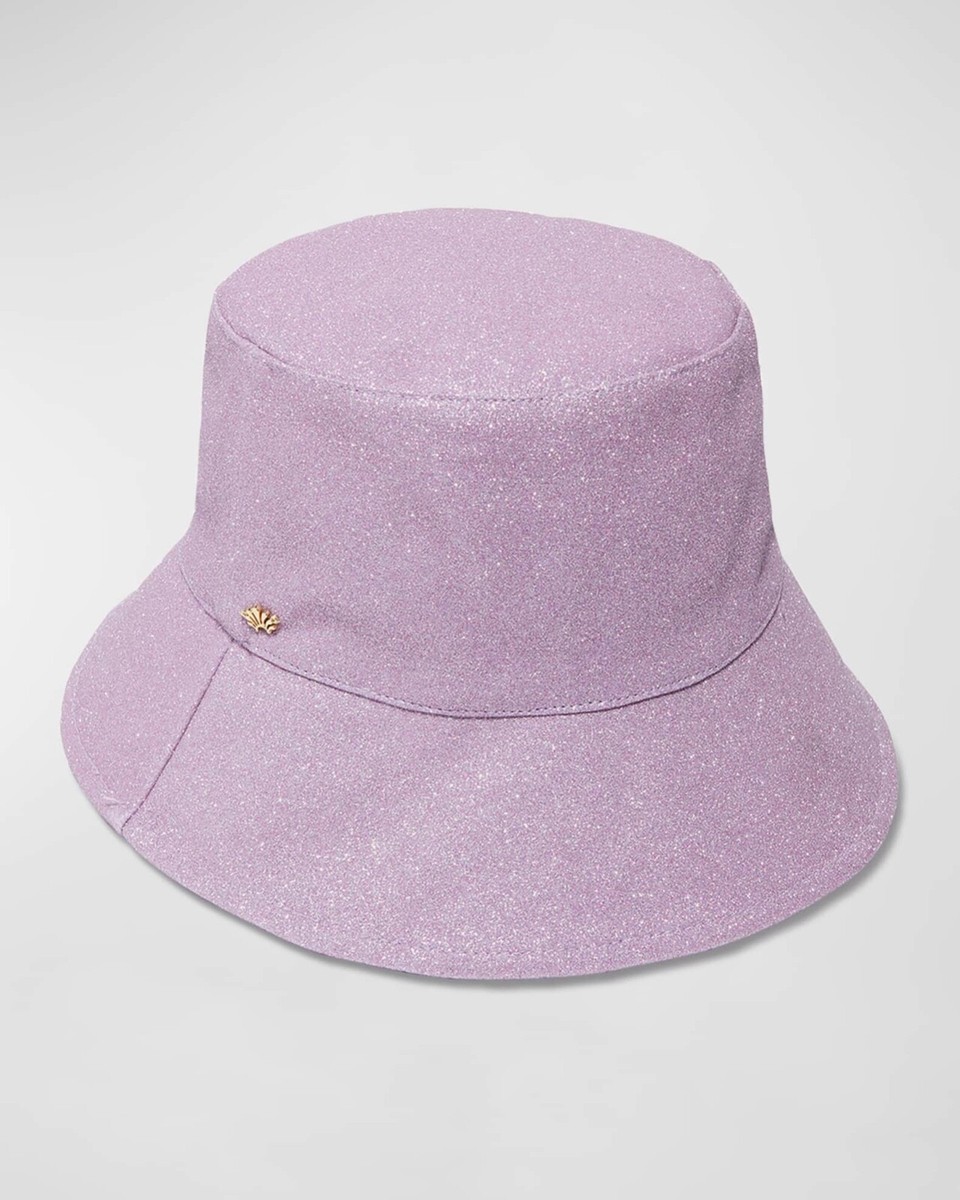 LELE SADOUGHI Crystal Bucket Hat Lele Sadoughi Aqua Crystal Open Weave Bucket Hat | Neiman Marcus main image 2