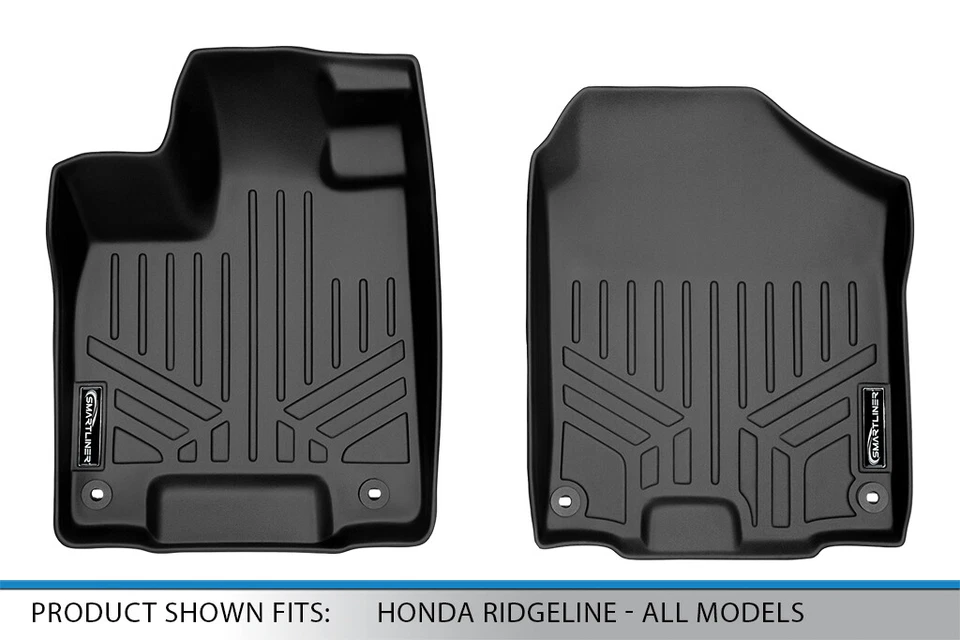 SMARTLINER Custom Fit Floor Mats 1st Row Liner Set OEM 2017-2025 Honda Ridgeline Foto 4 de 4