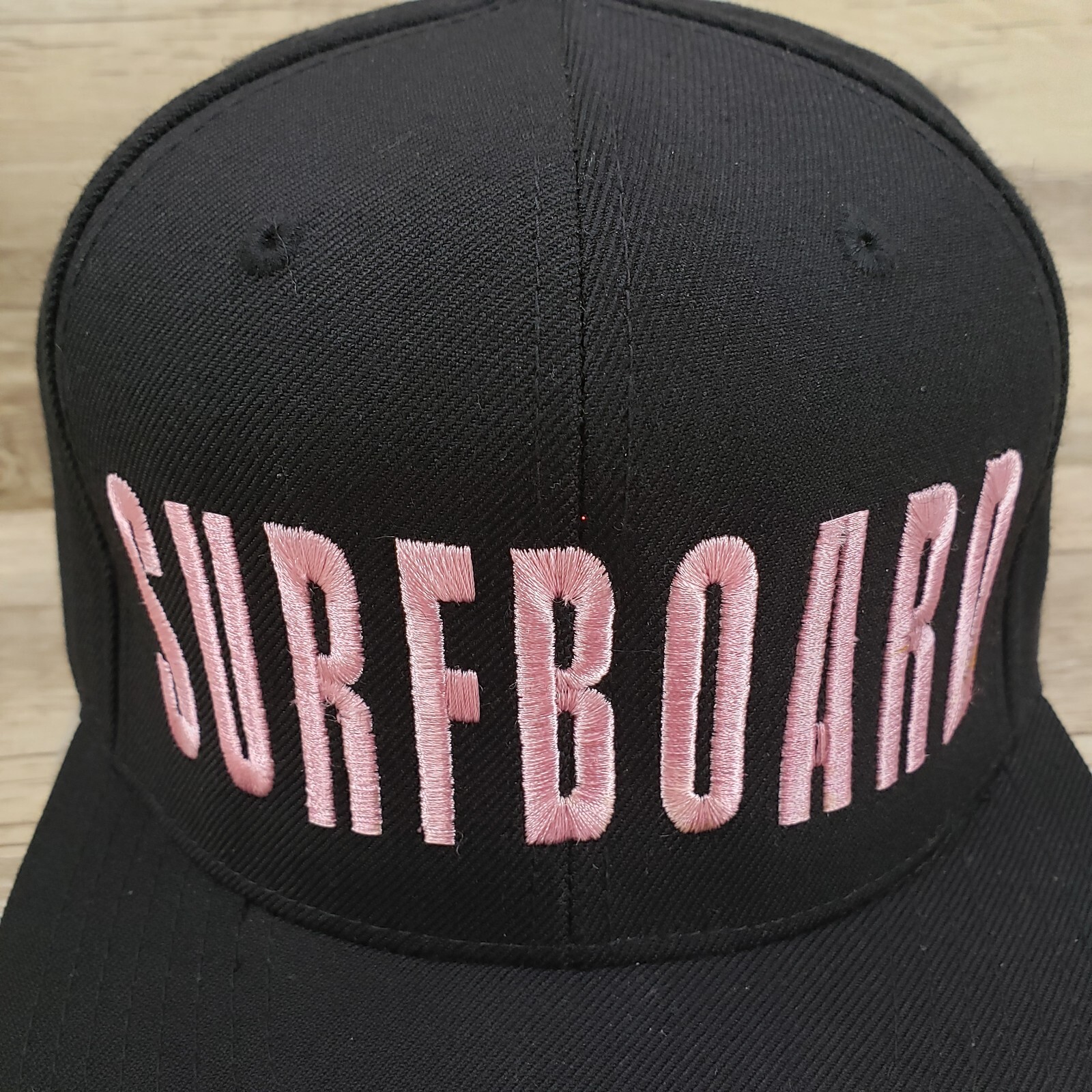 Surfboard Hat Cap Snapback Black Structured Spell… - image 2