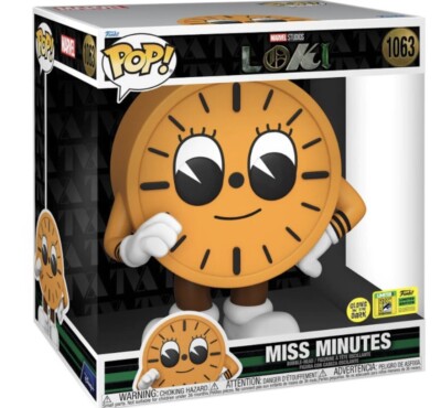 Funko Pop Miss Minutes 1063 Exclusive Marvel 10'' Vinyl Figur  Loki Gitd Selten