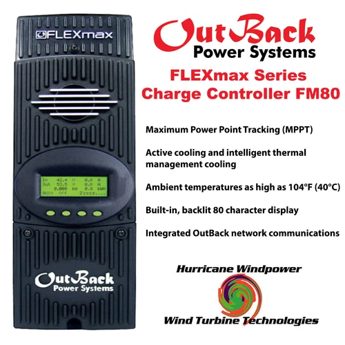 Outback Power FM80 FlexMax 80A MPPT Solar Charge Controller (Stock is Limited)