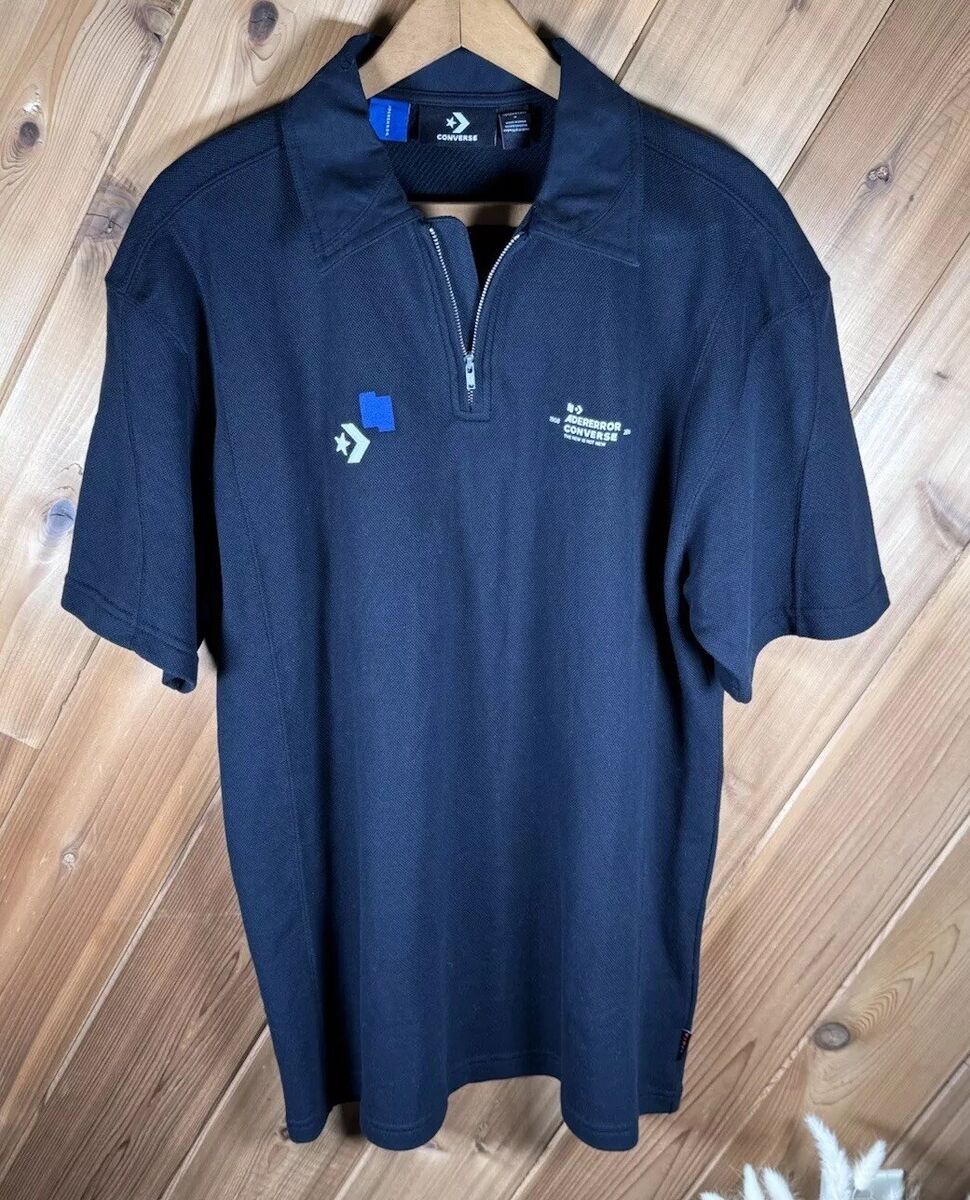 Converse x Ader Error Shapes Polo Shirt | Black | Size Converse x Ader Error Shapes Polo Shirt | Black | Size