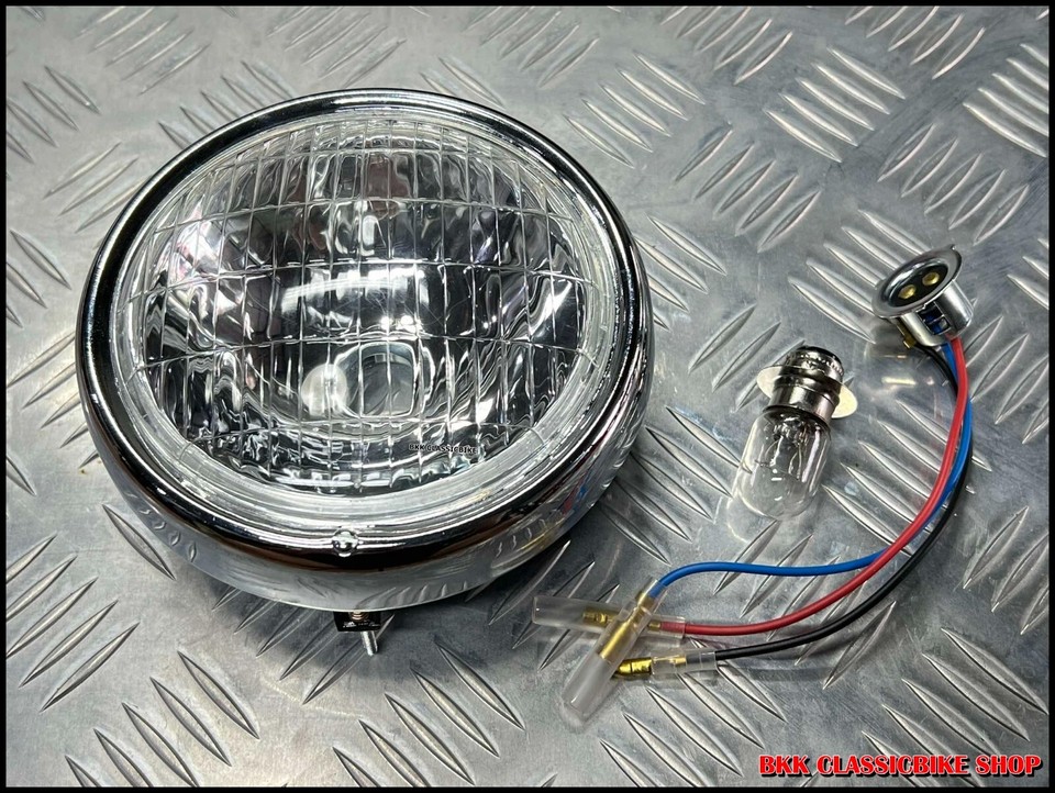 Unidad Completa De Faro Delantero Para Honda C50, C65, C70, C90 De 6V - Repuesto Nuevo, Listo Para Instalar