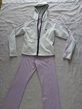 Women's Vintage Fila 3 Piece Warm Up Suit Light Purple Gray Full Zip