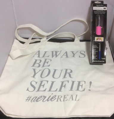 New Aerie Selfie Tote Bag Plus Pink Selfie Stick Set