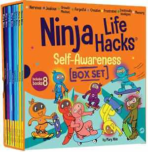 Ninja Life Hacks Self Awareness 8 Book Box Set - Paperback, by Mary Nhin - New