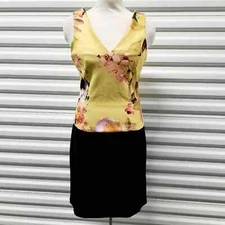Bold Elements Top Sleeveless Yellow Pullover Women's Small Blouse Shirt Ladies