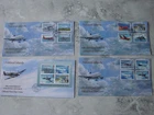 (V3123 ) FALKLAND ISLANDS 2008 AIRCRAFT DEFINITIVES FULL SET OF FDCS + RAF M/S