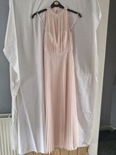 Coast Blush Pink Pleated Maxi Dress Size 8 Bridesmaid Prom Occasion Dress