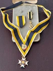 Vintage Sons of the American Revolution medals & case ribbon past president