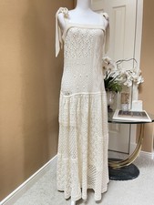 Zimmermann Anneke Patchwork Dress Crochet Cotton Cream sz AU 4 NEW $950