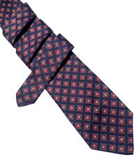 Brooks Brothers Makers Vintage Black Label Silk Tie Navy Diamond Print 54"