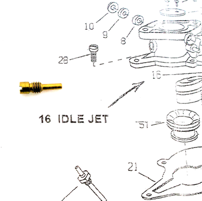 ZENITH Carburetor Idle Jet Wisconsin VH4 VH4D UH4 12098 12253