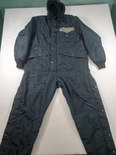 RefrigiWear Iron-Tuff Insulated Coveralls Large Short  Black Cold Weather Suit 