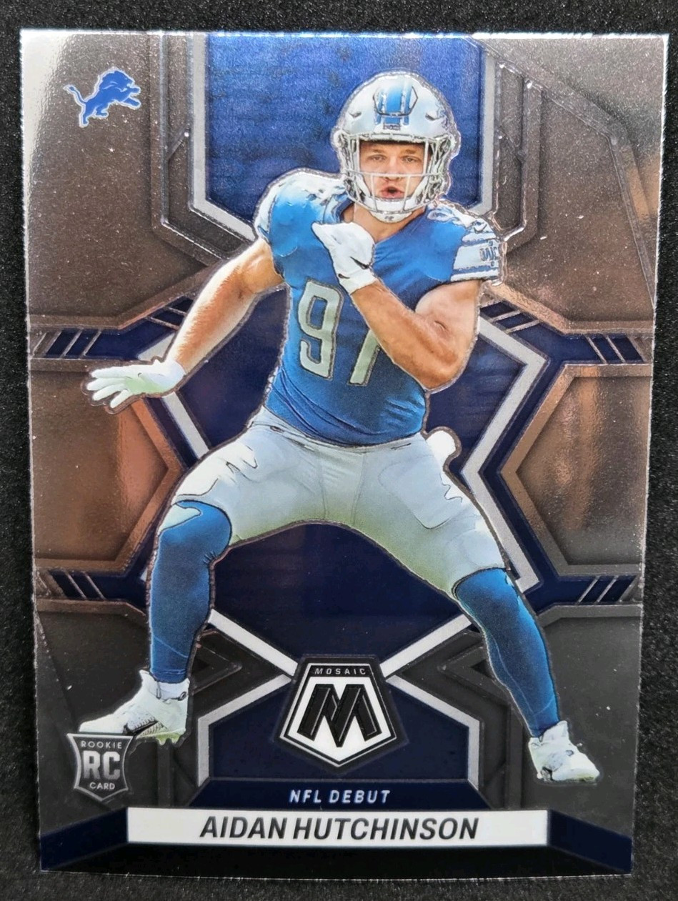 2022 Panini Mosaic Aidan Hutchinson NFL Debut Rookie RC #287 Detroit Lions