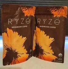 2 Packs Organic RYZE Mushroom Coffee 30 Servings Per Pack -Free Shipping