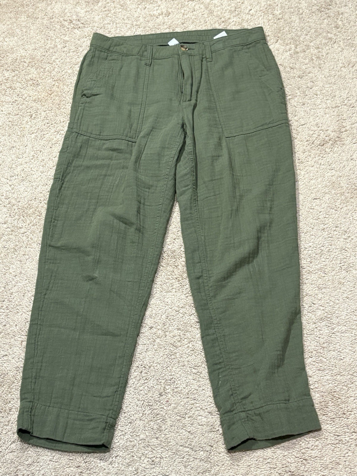 Old Navy Womens Pants Size 10 Green Classic Casual Pockets Stretch