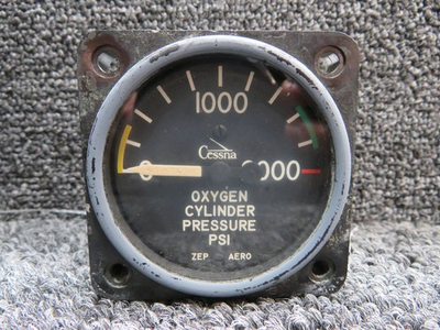 #ad S 1325L 1 Zep Aero Oxygen Cylinder Pressure Indicator Grey Face $56.00