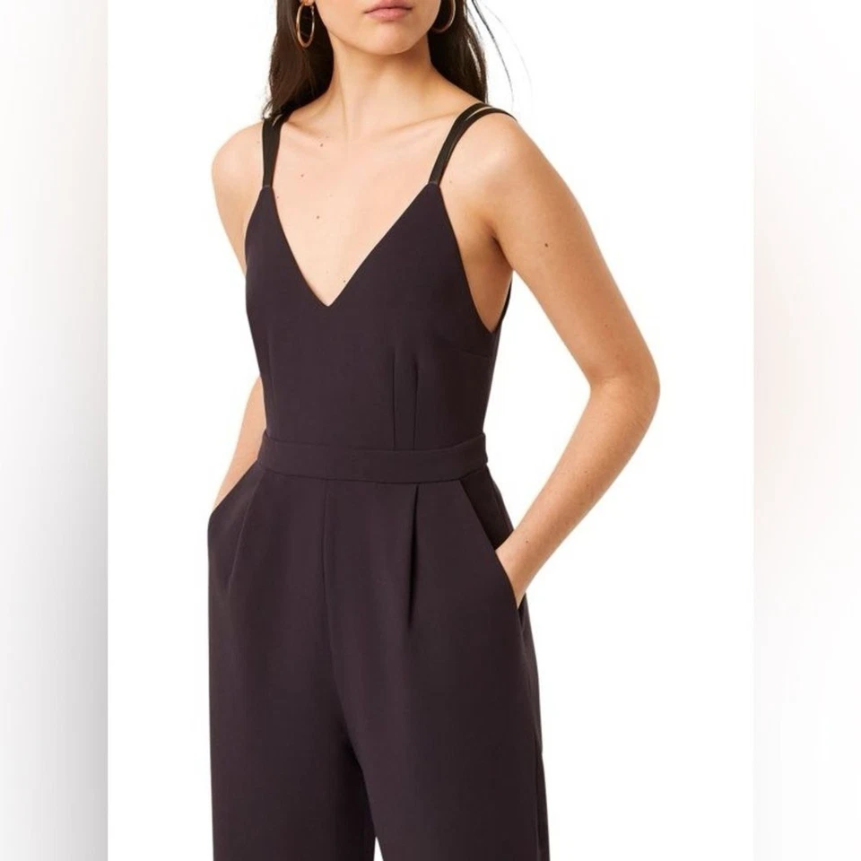 NWT FRENCH CONNECTION Anana Whisper Jumpsuit sz 12 Utility Blue - Image 3 of 4