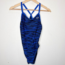 TYR Durafast Elite Vitric Diamondfit 1 Piece Swimsuit Bathing Suit AOP 36 Large
