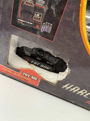2003 HARLEY DAVIDSON Red Fatboy Remote Control Motorcycle 1431 Toy 6.0V Damaged - Picture 5 of 10