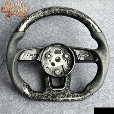 Forged Carbon Fiber Perforated Leather Steering Wheel For Audi A3 A4 B9 A5 S4 S5