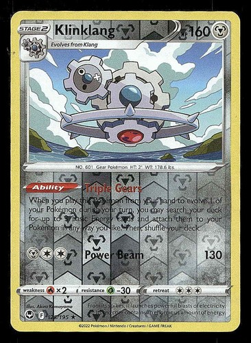 Klinklang Reverse Holofoil SWSH12: Silver Tempest 125/195 LP Pokemon